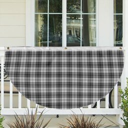 ScotsTee Shop Scottish Douglas Grey Modern Tartan Non-Pleated Fan Flag Bunting Banner