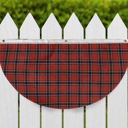 ScotsTee Shop Scottish Dunbar District Modern Tartan Non-Pleated Fan Flag Bunting Banner