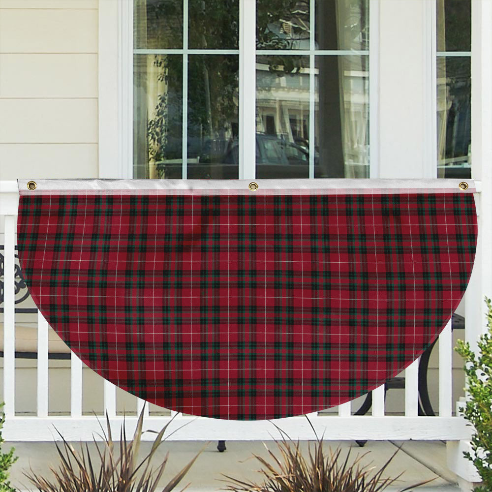 ScotsTee Shop Scottish Galbraith Maroon Modern Tartan Non-Pleated Fan Flag Bunting Banner