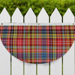 ScotsTee Shop Scottish Drummond of Strathallan Modern Tartan Non-Pleated Fan Flag Bunting Banner