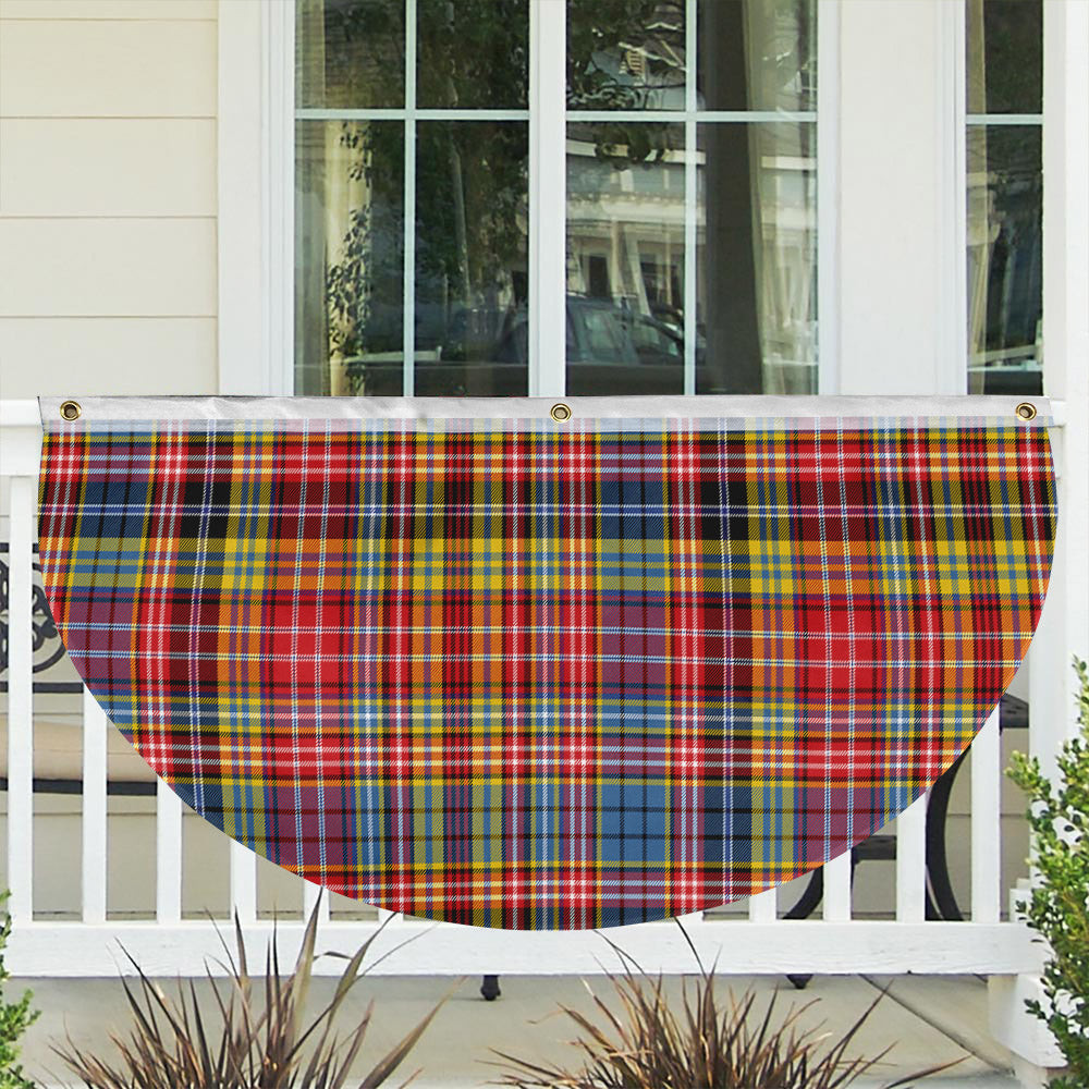 ScotsTee Shop Scottish Drummond of Strathallan Modern Tartan Non-Pleated Fan Flag Bunting Banner