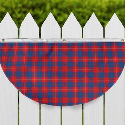 ScotsTee Shop Scottish Galloway Red Tartan Non-Pleated Fan Flag Bunting Banner