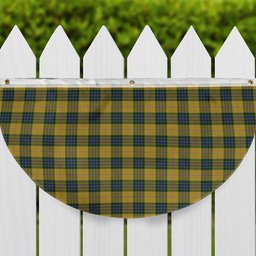 ScotsTee Shop Scottish Fraser Yellow Tartan Non-Pleated Fan Flag Bunting Banner