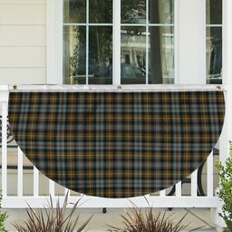 ScotsTee Shop Scottish Farquharson Weathered Tartan Non-Pleated Fan Flag Bunting Banner