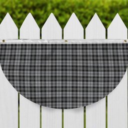 ScotsTee Shop Scottish Drummond Grey Ancient Tartan Non-Pleated Fan Flag Bunting Banner