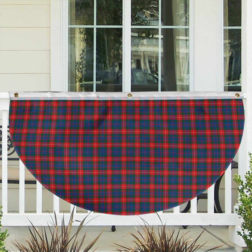 ScotsTee Shop Scottish Fraser of Lovat Modern Tartan Non-Pleated Fan Flag Bunting Banner