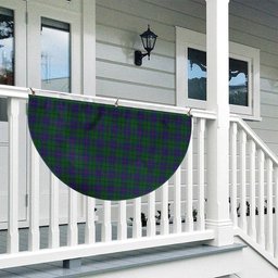 ScotsTee Shop Scottish Davidson Half Tartan Non-Pleated Fan Flag Bunting Banner