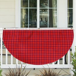 ScotsTee Shop Scottish Rose Modern Tartan Non-Pleated Fan Flag Bunting Banner