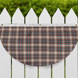 ScotsTee Shop Scottish McFarland Dress Ancient Tartan Non-Pleated Fan Flag Bunting Banner