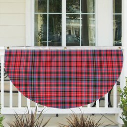 ScotsTee Shop Scottish Straiton Tartan Non-Pleated Fan Flag Bunting Banner