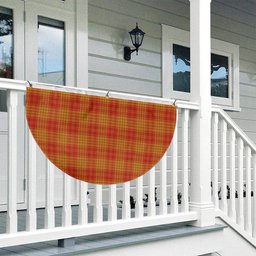ScotsTee Shop Scottish McMillan Dress Ancient Tartan Non-Pleated Fan Flag Bunting Banner