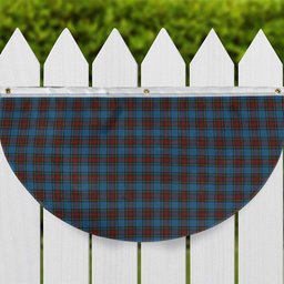 ScotsTee Shop Scottish Stewart Royal Blue Tartan Non-Pleated Fan Flag Bunting Banner