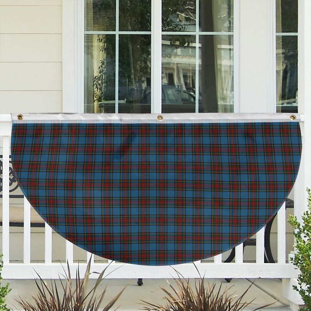 ScotsTee Shop Scottish Stewart Royal Blue Tartan Non-Pleated Fan Flag Bunting Banner
