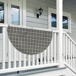 ScotsTee Shop Scottish Scott Black and White Ancient Tartan Non-Pleated Fan Flag Bunting Banner