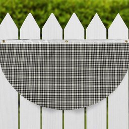 ScotsTee Shop Scottish Scott Black and White Ancient Tartan Non-Pleated Fan Flag Bunting Banner