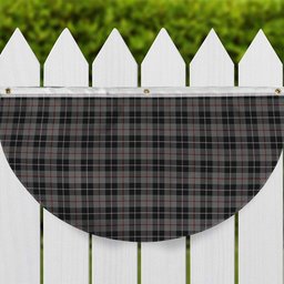ScotsTee Shop Scottish Thomson Grey Tartan Non-Pleated Fan Flag Bunting Banner