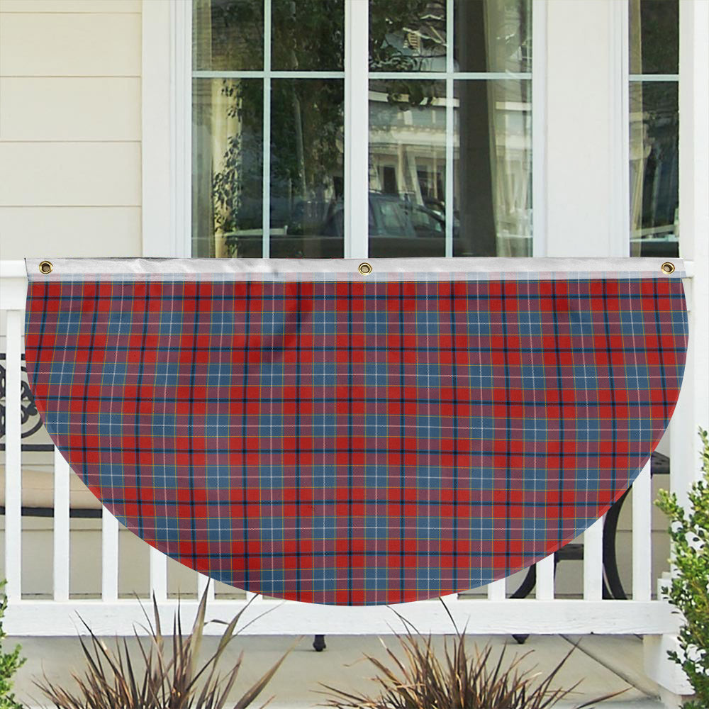ScotsTee Shop Scottish Wishart Dress Ancient Tartan Non-Pleated Fan Flag Bunting Banner