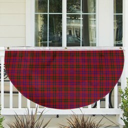 ScotsTee Shop Scottish Lovat or Fraser Tartan Non-Pleated Fan Flag Bunting Banner