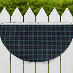 ScotsTee Shop Scottish MacKenzie Hunting Green Tartan Non-Pleated Fan Flag Bunting Banner