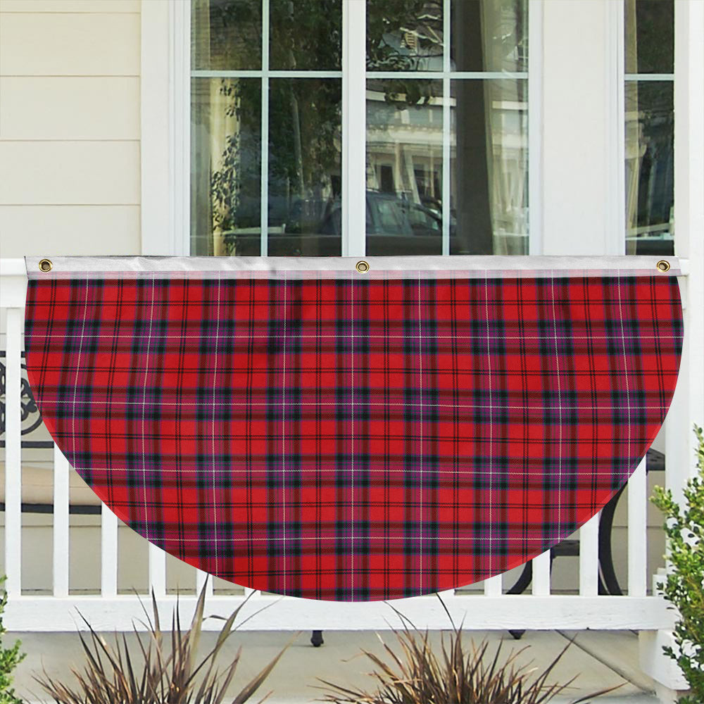 ScotsTee Shop Scottish Kelly of Sleat Red Modern Tartan Non-Pleated Fan Flag Bunting Banner