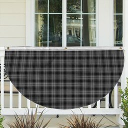 ScotsTee Shop Scottish Stewart Mourning 3 Tartan Non-Pleated Fan Flag Bunting Banner