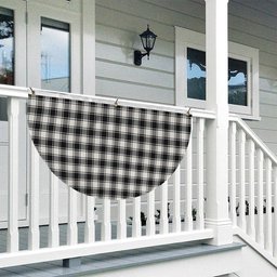 ScotsTee Shop Scottish McPhee B&W Modern Tartan Non-Pleated Fan Flag Bunting Banner