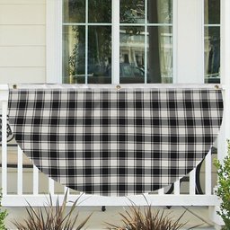 ScotsTee Shop Scottish McPhee B&W Modern Tartan Non-Pleated Fan Flag Bunting Banner