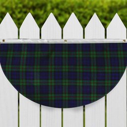ScotsTee Shop Scottish MacKinlay 2_4 black stripes Tartan Non-Pleated Fan Flag Bunting Banner