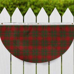 ScotsTee Shop Scottish MacKintosh Red Tartan Non-Pleated Fan Flag Bunting Banner