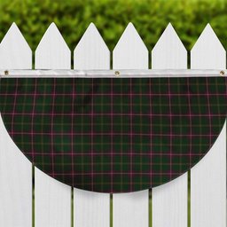 ScotsTee Shop Scottish Hall from Springbrook and Newtown Tartan Non-Pleated Fan Flag Bunting Banner