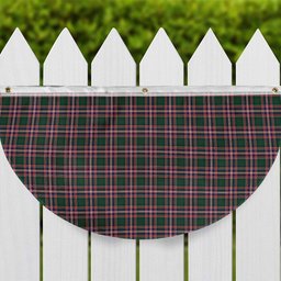 ScotsTee Shop Scottish McFarland Hunting Modern Tartan Non-Pleated Fan Flag Bunting Banner