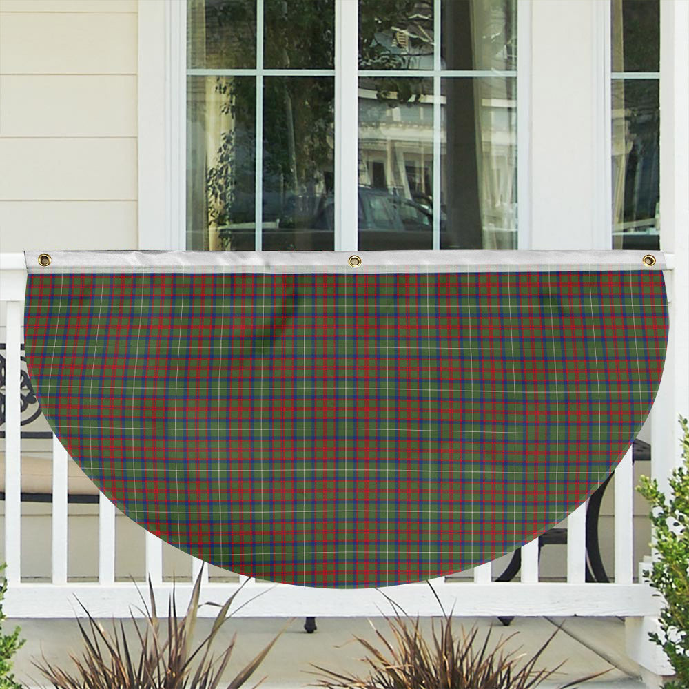 ScotsTee Shop Scottish Shaw Green Modern Tartan Non-Pleated Fan Flag Bunting Banner