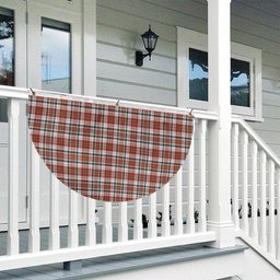 ScotsTee Shop Scottish MacAlister Dress Modern Tartan Non-Pleated Fan Flag Bunting Banner