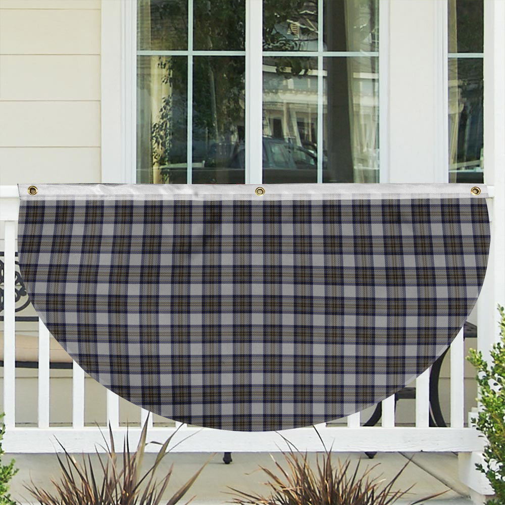 ScotsTee Shop Scottish Stewart Dress Blue Tartan Non-Pleated Fan Flag Bunting Banner