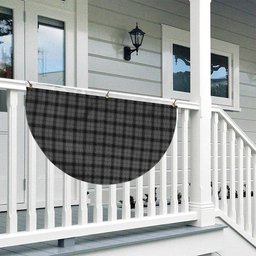 ScotsTee Shop Scottish Scott Black and White Tartan Non-Pleated Fan Flag Bunting Banner