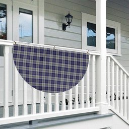 ScotsTee Shop Scottish MacPherson Dress Blue Tartan Non-Pleated Fan Flag Bunting Banner