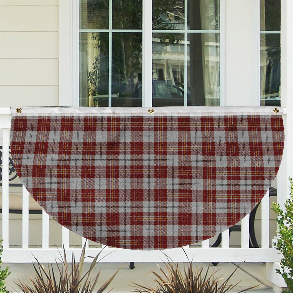 ScotsTee Shop Scottish MacPherson Dress Burgundy Dance Tartan Non-Pleated Fan Flag Bunting Banner