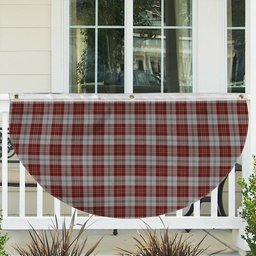 ScotsTee Shop Scottish MacPherson Dress Burgundy Dance Tartan Non-Pleated Fan Flag Bunting Banner