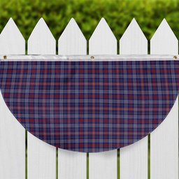 ScotsTee Shop Scottish Parker USA Tartan Non-Pleated Fan Flag Bunting Banner