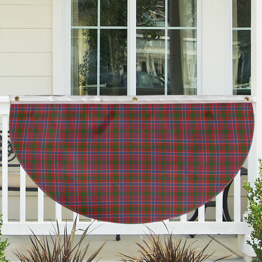 ScotsTee Shop Scottish McRae Red Ancient Tartan Non-Pleated Fan Flag Bunting Banner