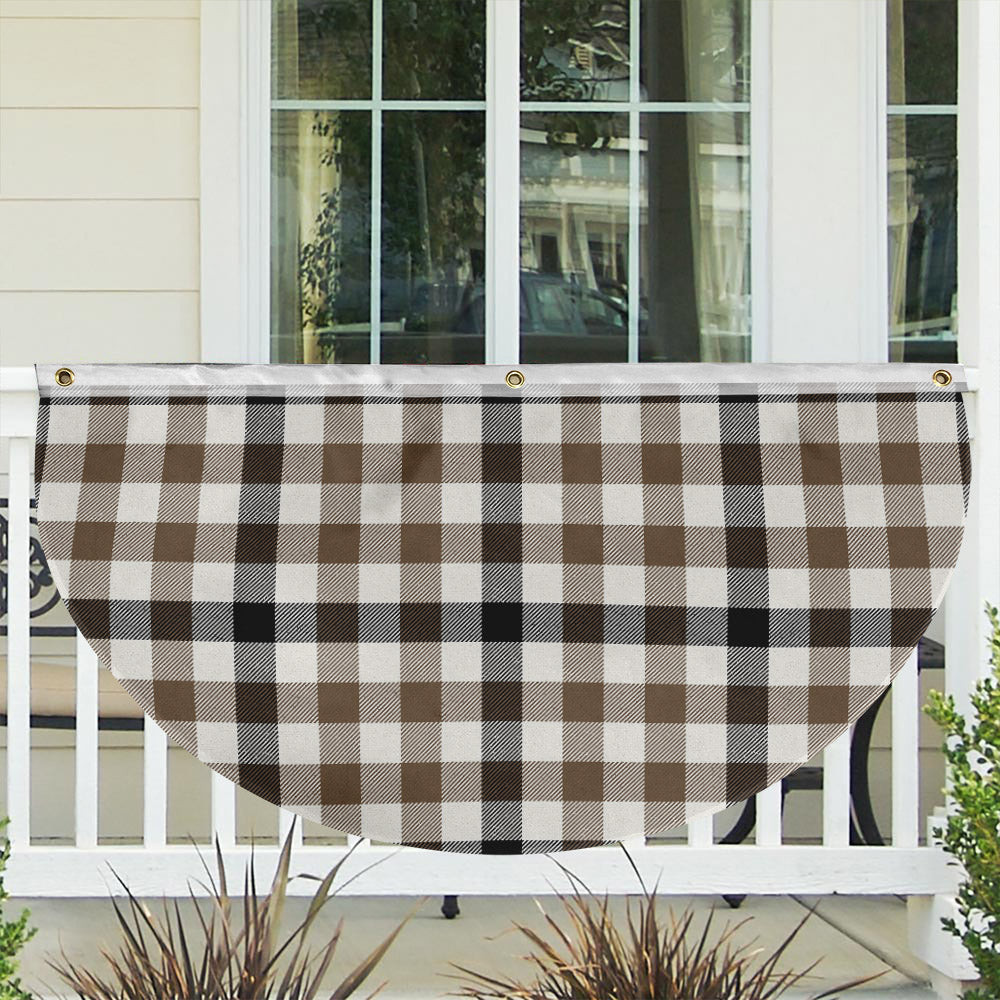 ScotsTee Shop Scottish Hogg Ancient Tartan Non-Pleated Fan Flag Bunting Banner