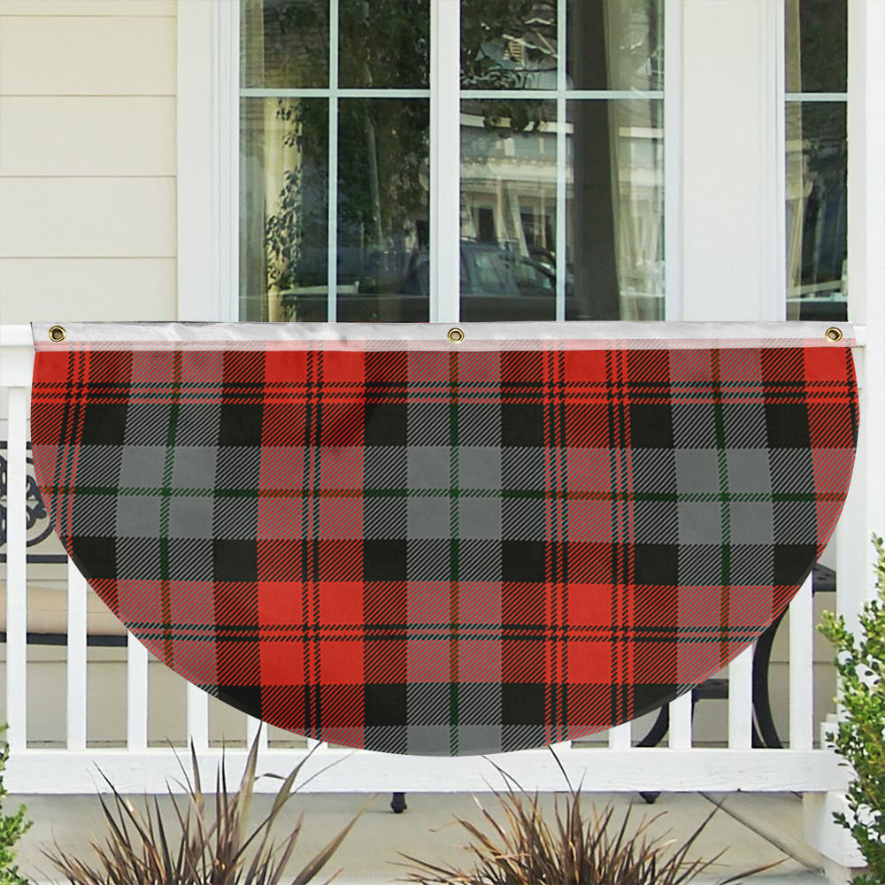 ScotsTee Shop Scottish MacLachlan Weathered Tartan Non-Pleated Fan Flag Bunting Banner