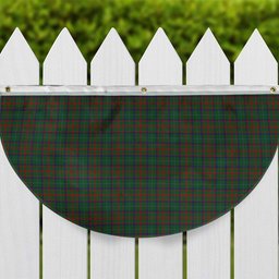 ScotsTee Shop Scottish Shaw of Tordarroch Green Hunting Tartan Non-Pleated Fan Flag Bunting Banner
