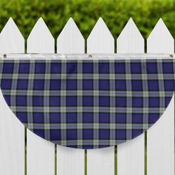 ScotsTee Shop Scottish Sinclair Dress Tartan Non-Pleated Fan Flag Bunting Banner