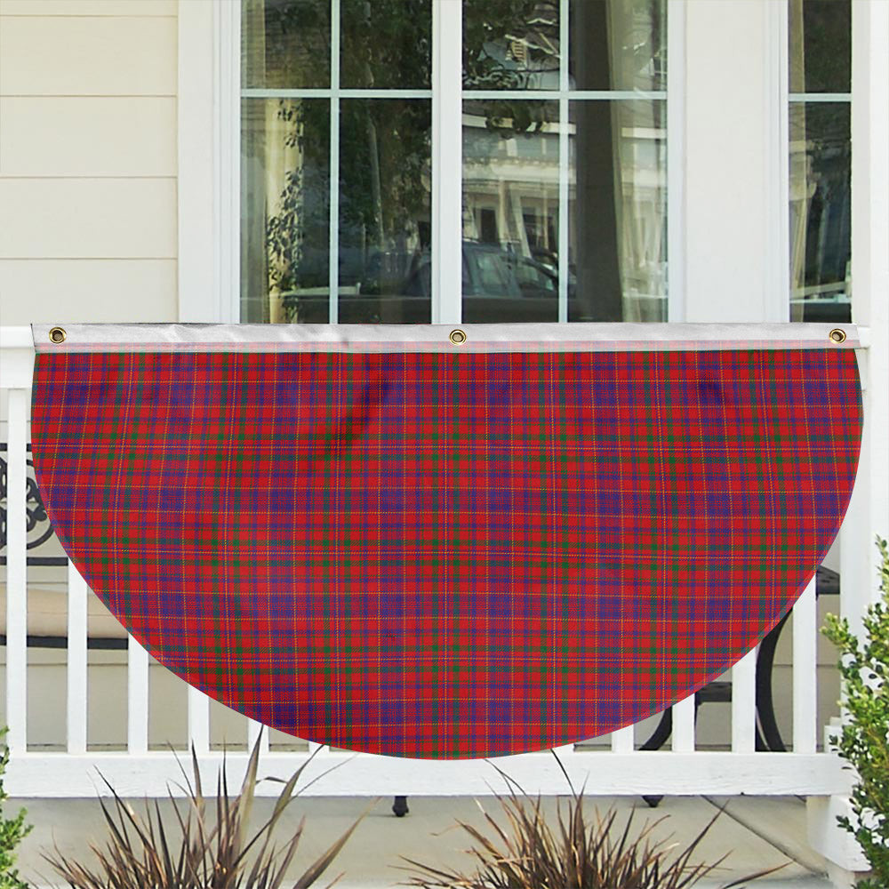 ScotsTee Shop Scottish MacLeod Red Modern Tartan Non-Pleated Fan Flag Bunting Banner