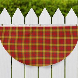ScotsTee Shop Scottish Maguire Black Tartan Non-Pleated Fan Flag Bunting Banner