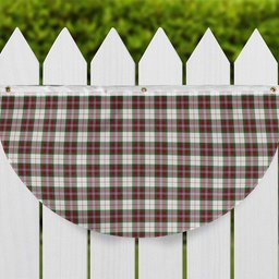 ScotsTee Shop Scottish MacLean Dress Ancient Tartan Non-Pleated Fan Flag Bunting Banner