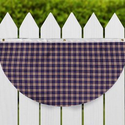 ScotsTee Shop Scottish Harris Royal Blue Tartan Non-Pleated Fan Flag Bunting Banner