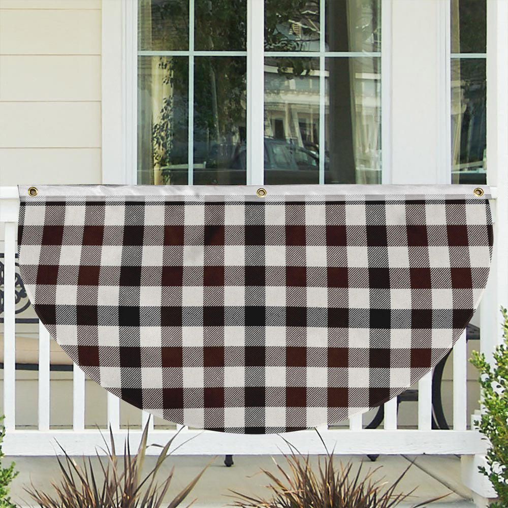 ScotsTee Shop Scottish Hog Modern Tartan Non-Pleated Fan Flag Bunting Banner