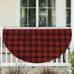 ScotsTee Shop Scottish MacQueen Ancient Tartan Non-Pleated Fan Flag Bunting Banner